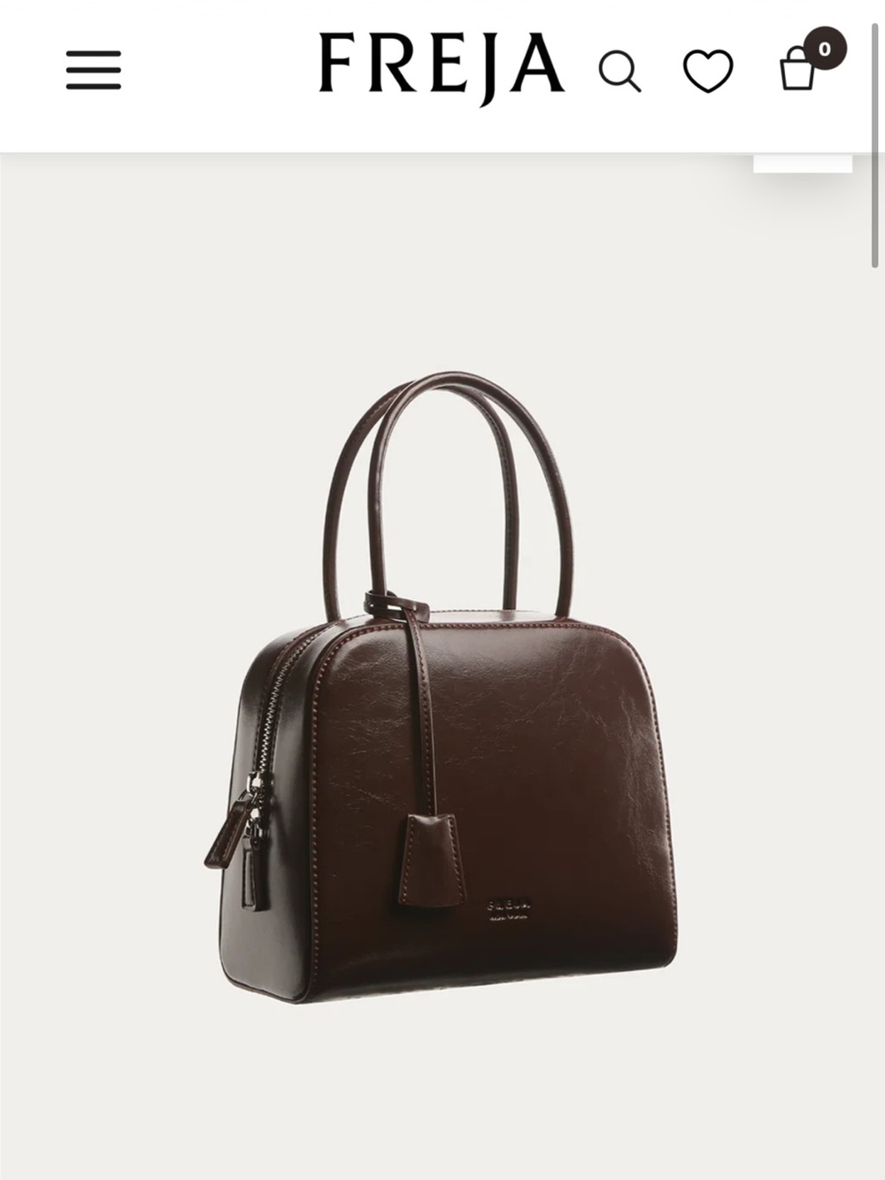 BNWT Freja New York Miro Bag Raisin Gloss